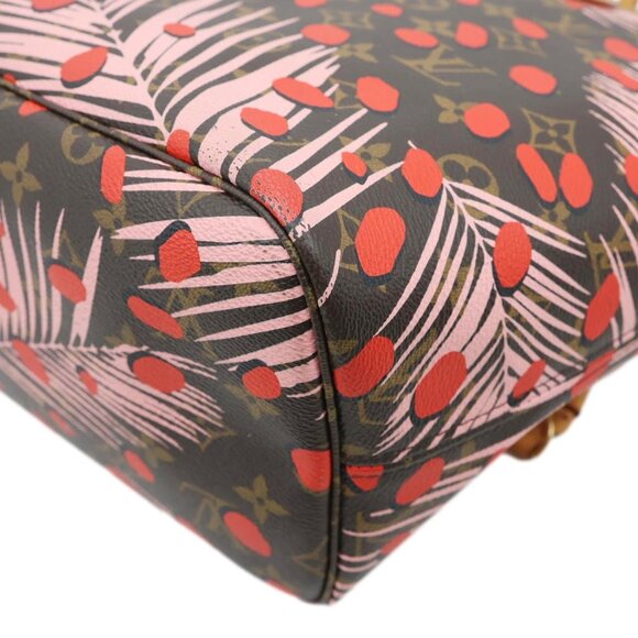 Louis Vuitton  Neverfull MM Jungle Dots Monogram Canvas Brown Tote Brown - Picture 9 of 15